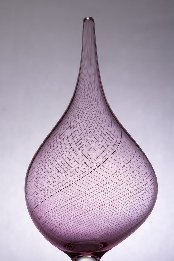 Asymmetric Cane Vessel - Hudson Glass